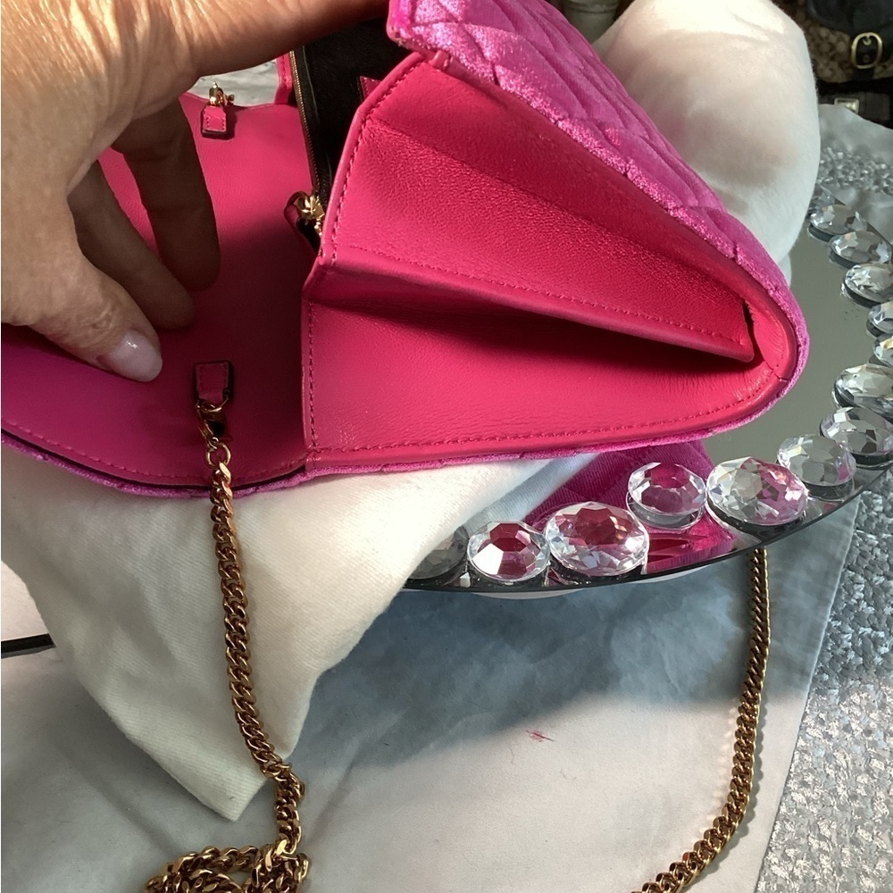 Versace La Medusa Velvet Pink💞NWT PURSE - Picture 16 of 17
